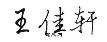 骆恒光王佳轩行书个性签名怎么写