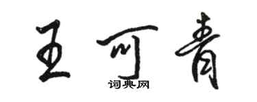 骆恒光王可青行书个性签名怎么写