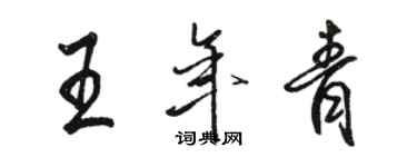 骆恒光王年青行书个性签名怎么写
