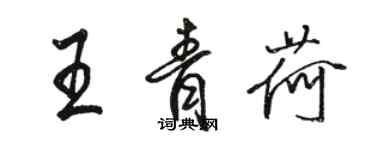 骆恒光王青荷行书个性签名怎么写