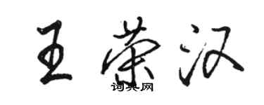 骆恒光王荣汉行书个性签名怎么写
