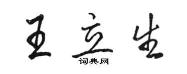 骆恒光王立生行书个性签名怎么写
