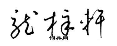 梁锦英龙梓轩草书个性签名怎么写