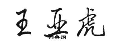 骆恒光王亚虎行书个性签名怎么写