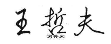 骆恒光王哲夫行书个性签名怎么写