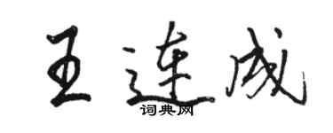 骆恒光王连成行书个性签名怎么写