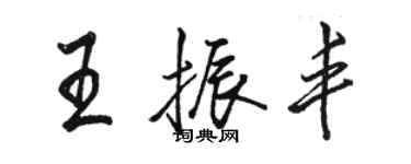骆恒光王振丰行书个性签名怎么写