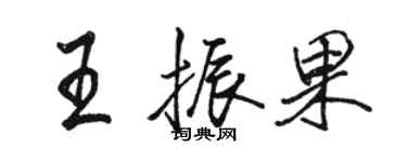 骆恒光王振果行书个性签名怎么写