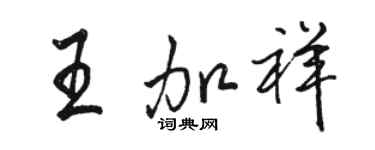 骆恒光王加祥行书个性签名怎么写