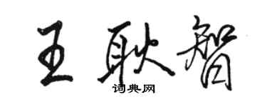 骆恒光王耿智行书个性签名怎么写