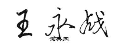 骆恒光王永战行书个性签名怎么写