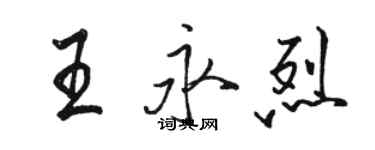 骆恒光王永烈行书个性签名怎么写