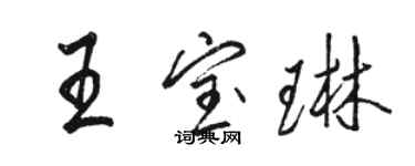 骆恒光王宝琳行书个性签名怎么写