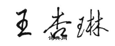 骆恒光王杏琳行书个性签名怎么写