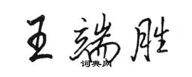 骆恒光王端胜行书个性签名怎么写