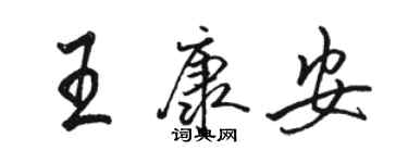 骆恒光王康安行书个性签名怎么写