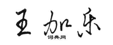 骆恒光王加乐行书个性签名怎么写