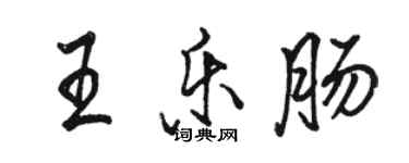 骆恒光王乐肠行书个性签名怎么写
