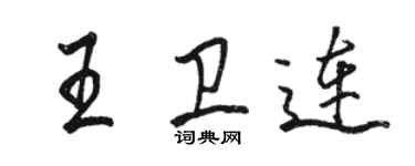 骆恒光王卫连行书个性签名怎么写