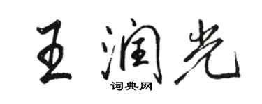 骆恒光王润光行书个性签名怎么写