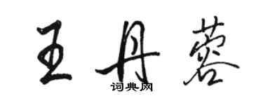 骆恒光王丹蓉行书个性签名怎么写
