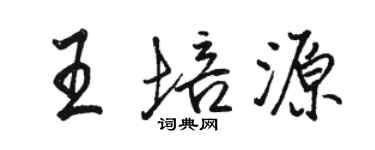骆恒光王培源行书个性签名怎么写