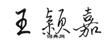 骆恒光王颖嘉行书个性签名怎么写