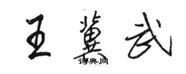 骆恒光王冀武行书个性签名怎么写