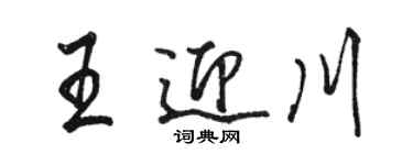 骆恒光王迎川行书个性签名怎么写