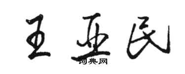 骆恒光王亚民行书个性签名怎么写