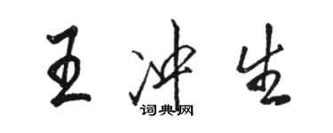 骆恒光王冲生行书个性签名怎么写