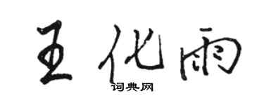 骆恒光王化雨行书个性签名怎么写