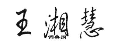 骆恒光王湘慧行书个性签名怎么写