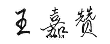 骆恒光王嘉赞行书个性签名怎么写