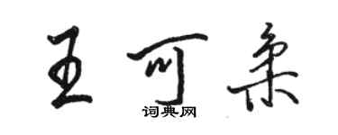 骆恒光王可柔行书个性签名怎么写