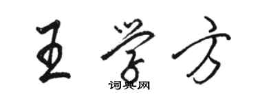 骆恒光王学方行书个性签名怎么写