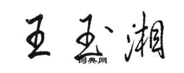 骆恒光王玉湘行书个性签名怎么写