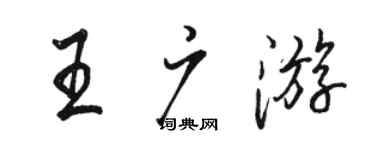 骆恒光王广游行书个性签名怎么写