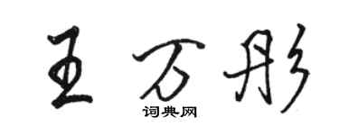 骆恒光王万彤行书个性签名怎么写
