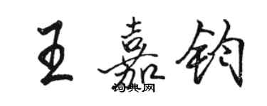 骆恒光王嘉钧行书个性签名怎么写