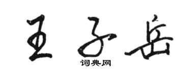 骆恒光王子岳行书个性签名怎么写