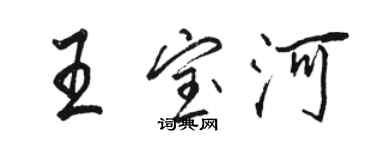 骆恒光王宝河行书个性签名怎么写