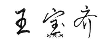 骆恒光王宝齐行书个性签名怎么写