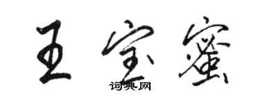 骆恒光王宝蜜行书个性签名怎么写