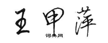 骆恒光王甲萍行书个性签名怎么写