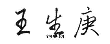 骆恒光王生庚行书个性签名怎么写