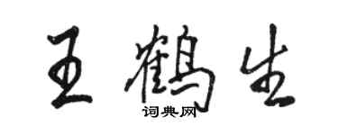 骆恒光王鹤生行书个性签名怎么写
