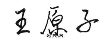 骆恒光王原子行书个性签名怎么写