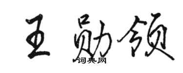 骆恒光王勋领行书个性签名怎么写
