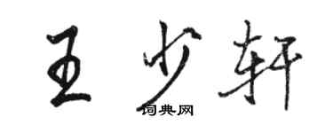 骆恒光王少轩行书个性签名怎么写